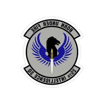 25 Intelligence Squadron AFISRA (U.S. Air Force) REVERSE PRINT Transparent Die-Cut STICKER - The Sticker Space