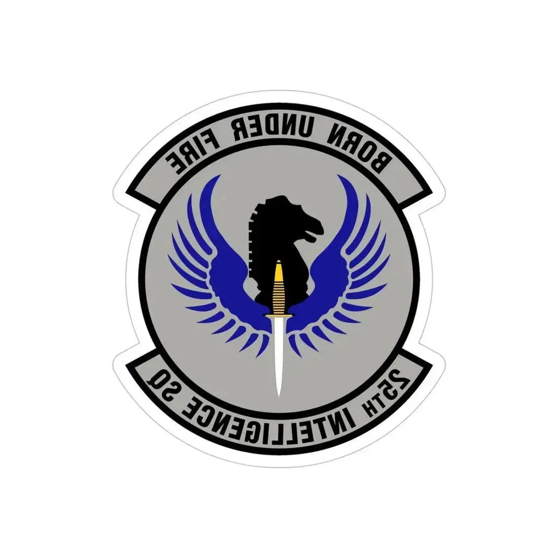 25 Intelligence Squadron AFISRA (U.S. Air Force) REVERSE PRINT Transparent Die-Cut STICKER - The Sticker Space