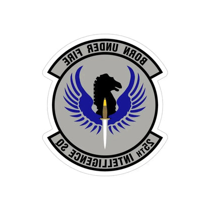 25 Intelligence Squadron AFISRA (U.S. Air Force) REVERSE PRINT Transparent Die-Cut STICKER - The Sticker Space