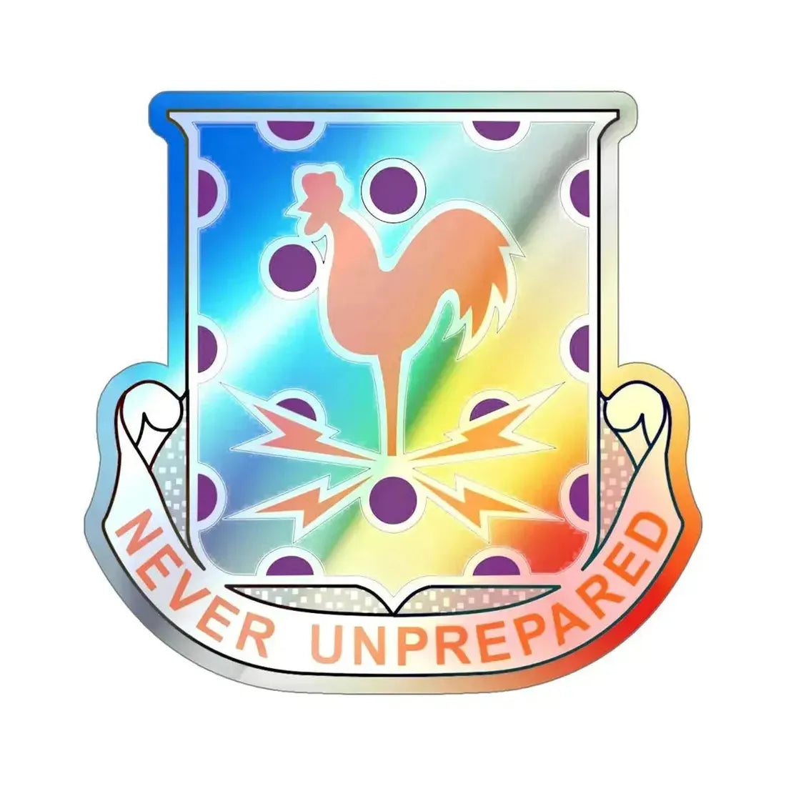 25 Signal Battalion (U.S. Army) Holographic STICKER Die-Cut Vinyl Decal 5 Inch - The Sticker Space