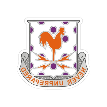 25 Signal Battalion (U.S. Army) REVERSE PRINT Transparent Die-Cut STICKER 3 Inch Die-Cut Transparent - The Sticker Space