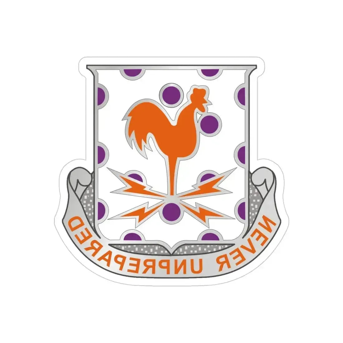 25 Signal Battalion (U.S. Army) REVERSE PRINT Transparent Die-Cut STICKER 4 Inch Die-Cut Transparent - The Sticker Space