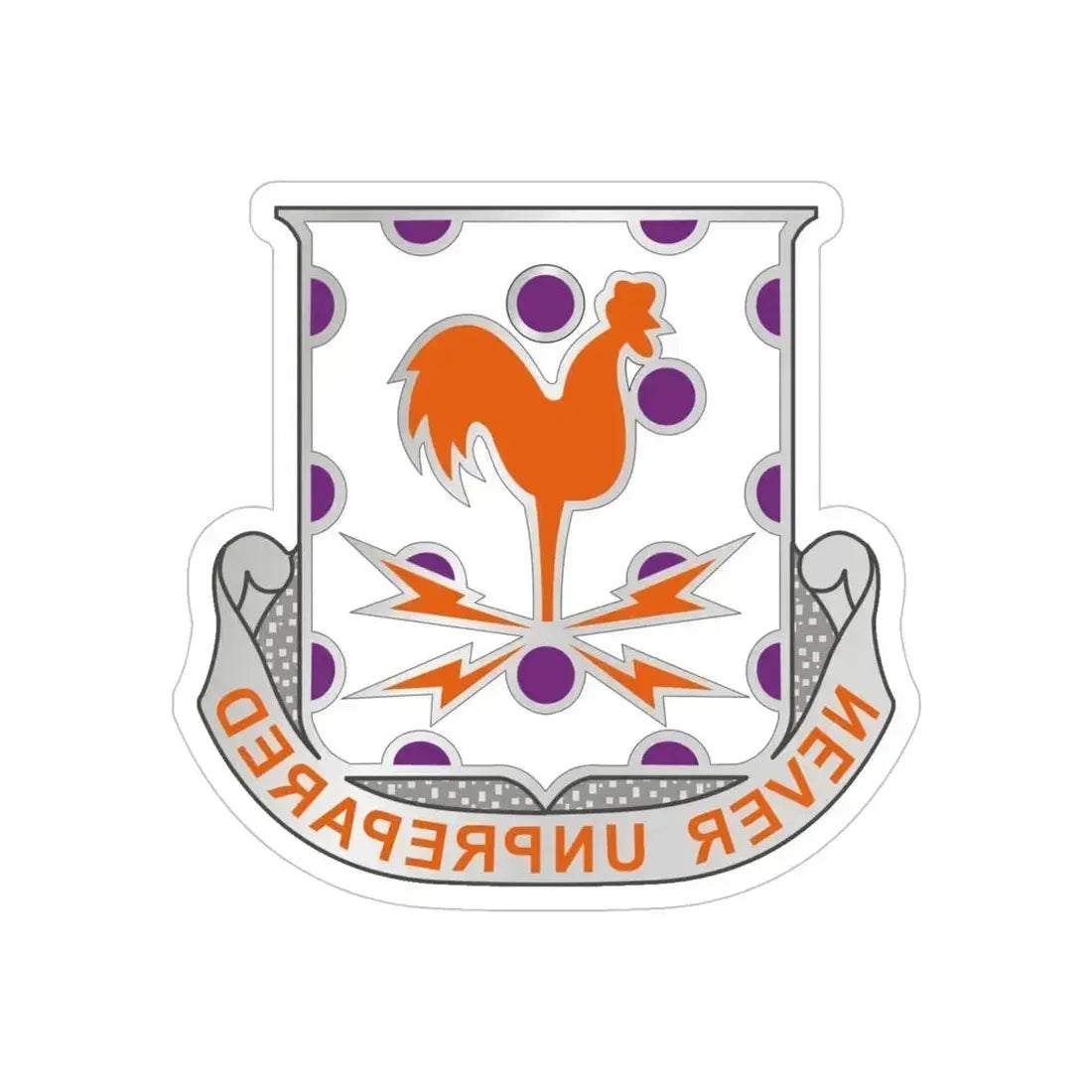 25 Signal Battalion (U.S. Army) REVERSE PRINT Transparent Die-Cut STICKER 5 Inch Die-Cut Transparent - The Sticker Space