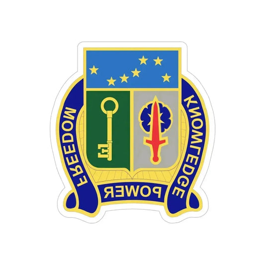 250 Military Intelligence Battalion (U.S. Army) REVERSE PRINT Transparent Die-Cut STICKER 6 Inch Die-Cut Transparent - The Sticker Space