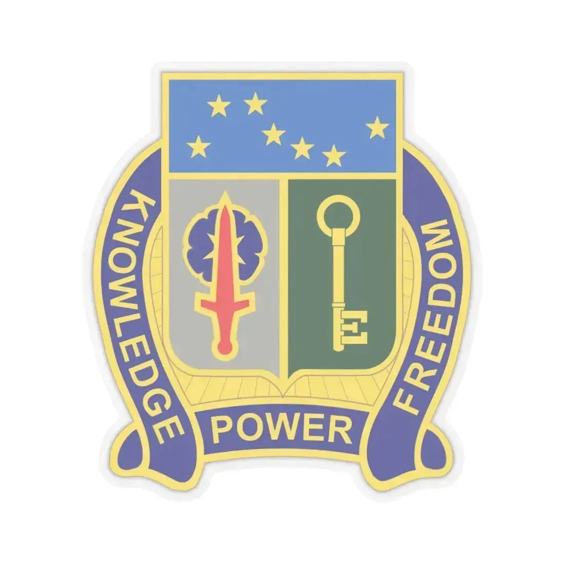 250 Military Intelligence Battalion (U.S. Army) STICKER Vinyl Kiss-Cut Decal 6 Inch Transparent - The Sticker Space