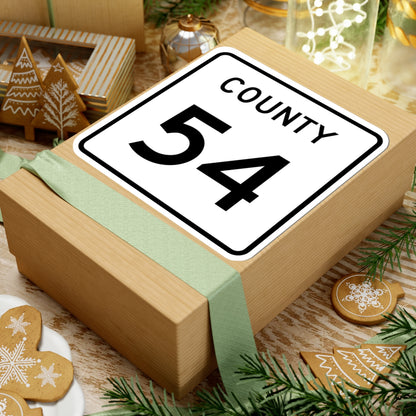 County 54 square (Minnesota) (Road Sign) STICKER Vinyl Kiss-Cut Decal