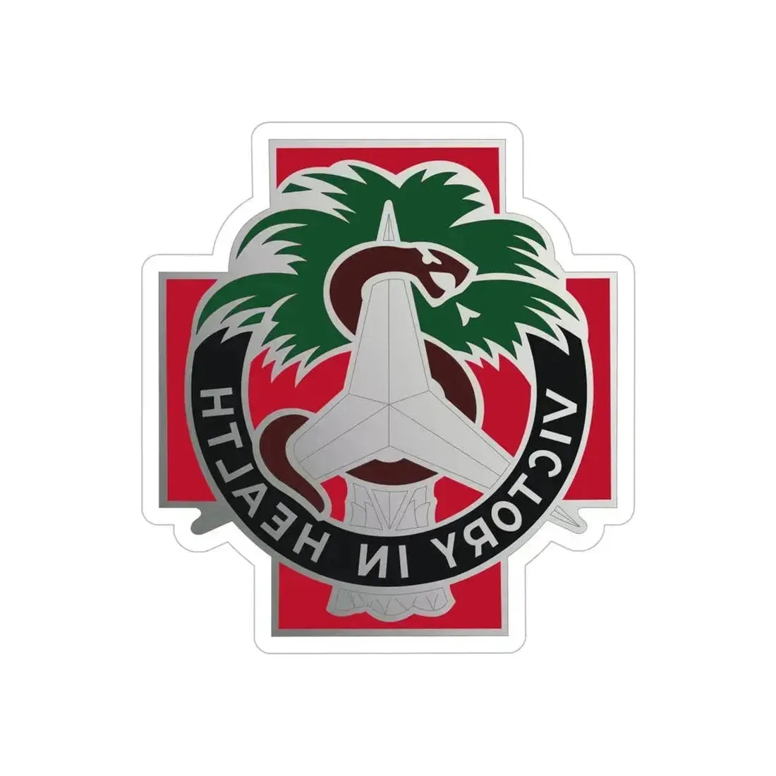 251 Evacuation Hospital (U.S. Army) REVERSE PRINT Transparent Die-Cut STICKER 6 Inch Die-Cut Transparent - The Sticker Space