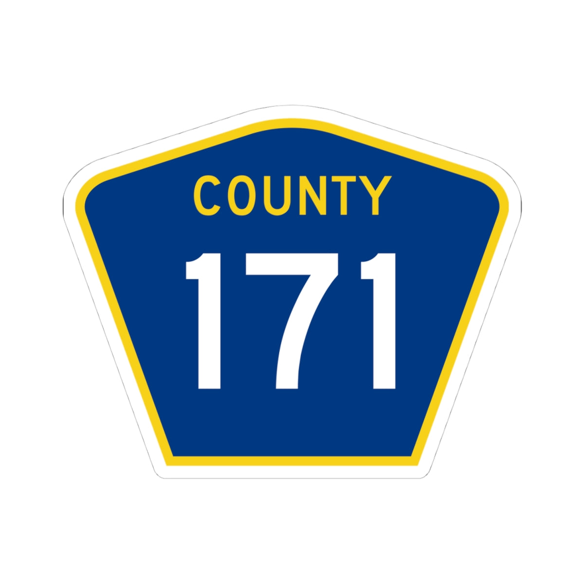 County 171 MN (Minnesota) (Road Sign) STICKER Vinyl Kiss-Cut Decal