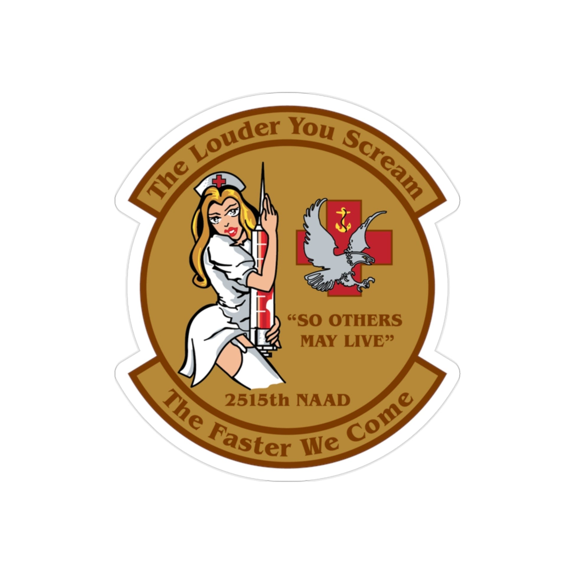 2515 NAAD TLYS TFWC (U.S. Navy) Transparent STICKER Die-Cut Vinyl Decal-2 Inch-The Sticker Space