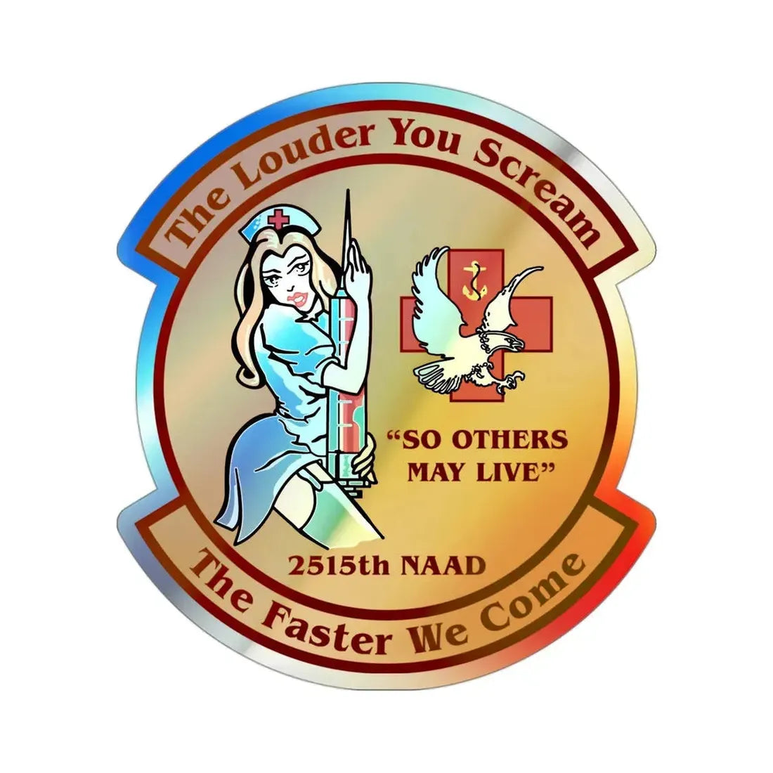 2515 NAAD TLYS TFWC (U.S. Navy) Holographic STICKER Die-Cut Vinyl Decal - The Sticker Space