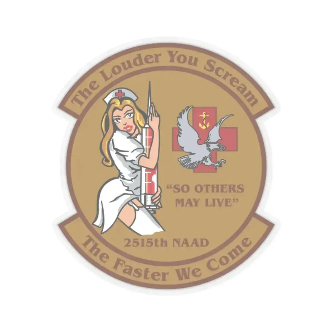 2515 NAAD TLYS TFWC (U.S. Navy) STICKER Vinyl Kiss-Cut Decal 2 Inch Transparent - The Sticker Space