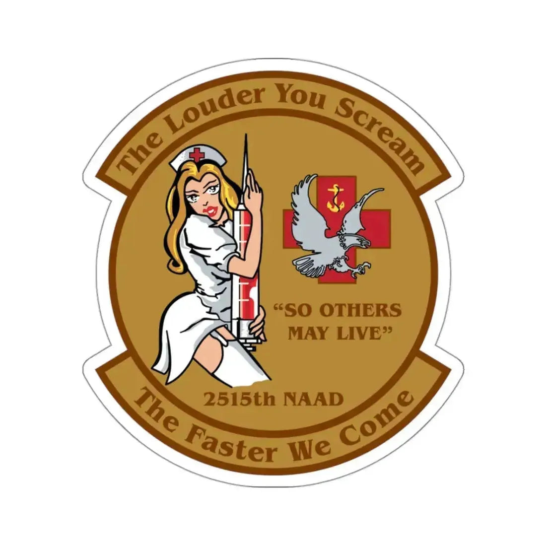 2515 NAAD TLYS TFWC (U.S. Navy) STICKER Vinyl Kiss-Cut Decal 3 Inch White - The Sticker Space