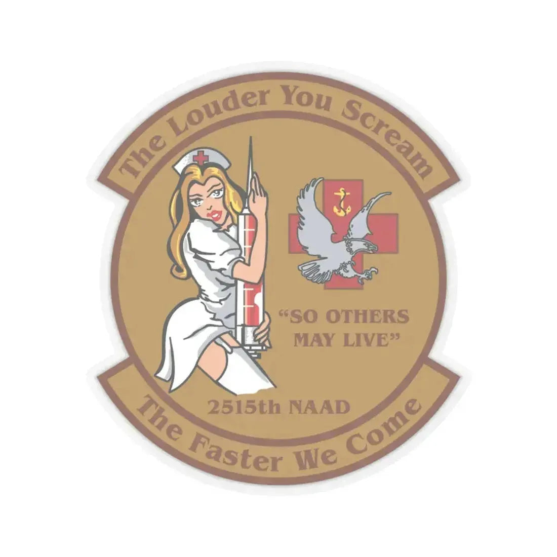 2515 NAAD TLYS TFWC (U.S. Navy) STICKER Vinyl Kiss-Cut Decal 6 Inch Transparent - The Sticker Space