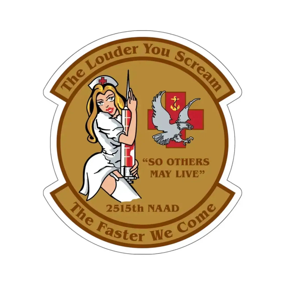 2515 NAAD TLYS TFWC (U.S. Navy) STICKER Vinyl Kiss-Cut Decal 6 Inch White - The Sticker Space
