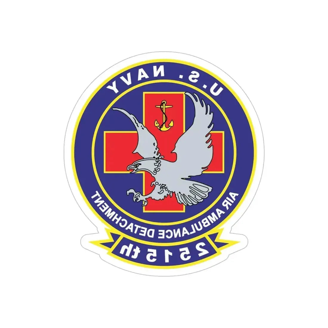 2515th AAD alt (U.S. Navy) REVERSE PRINT Transparent Die-Cut STICKER - The Sticker Space