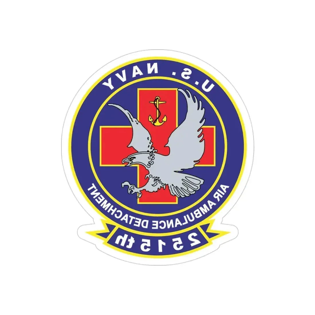 2515th AAD alt (U.S. Navy) REVERSE PRINT Transparent Die-Cut STICKER - The Sticker Space