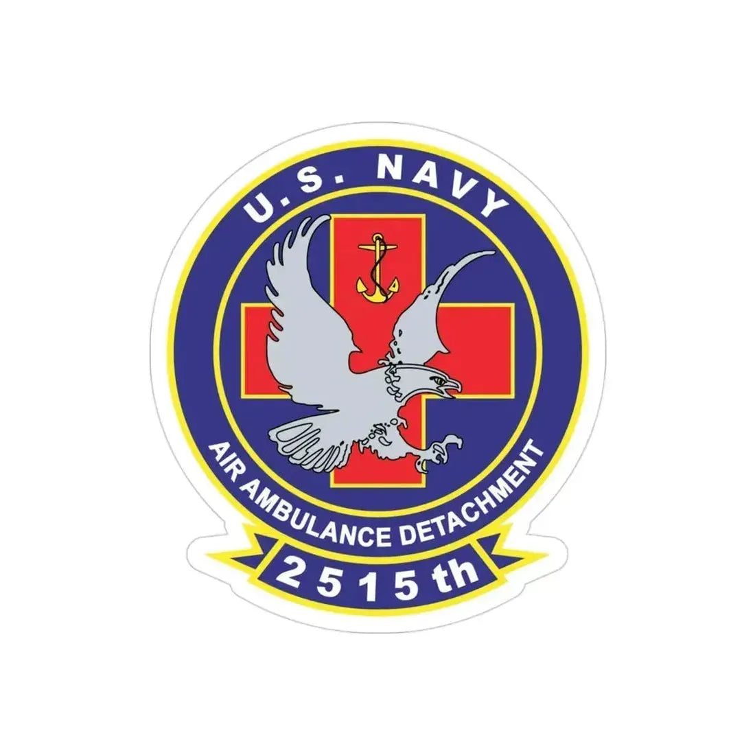 2515th AAD alt (U.S. Navy) Transparent STICKER Die-Cut Vinyl Decal 3 Inch Transparent - The Sticker Space