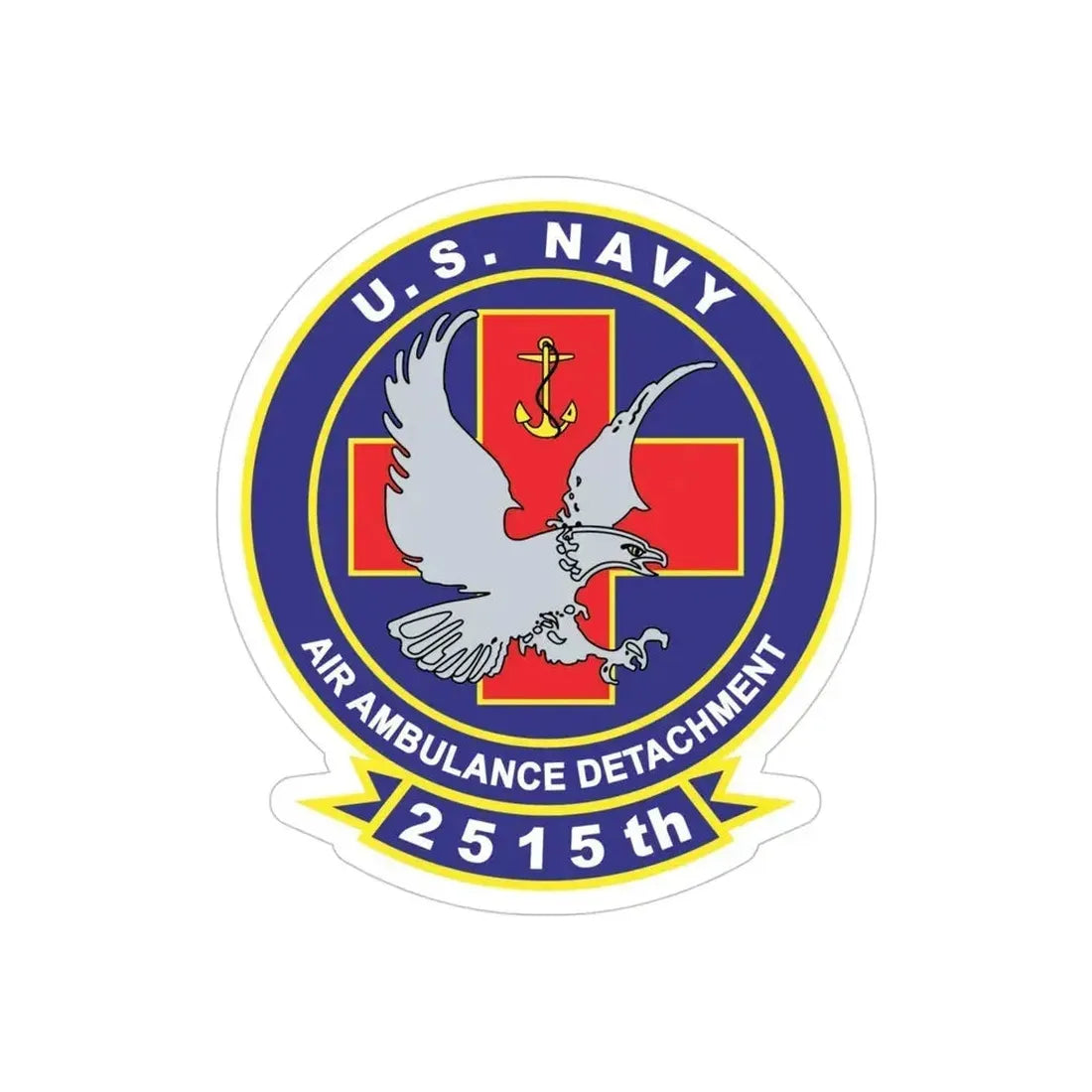 2515th AAD alt (U.S. Navy) Transparent STICKER Die-Cut Vinyl Decal 4 Inch Transparent - The Sticker Space