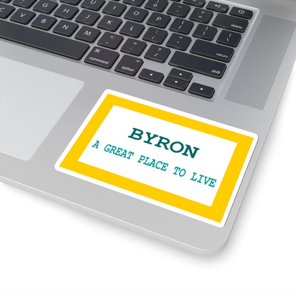 Flag of Byron, Wyoming - STICKER Vinyl Kiss-Cut Decal