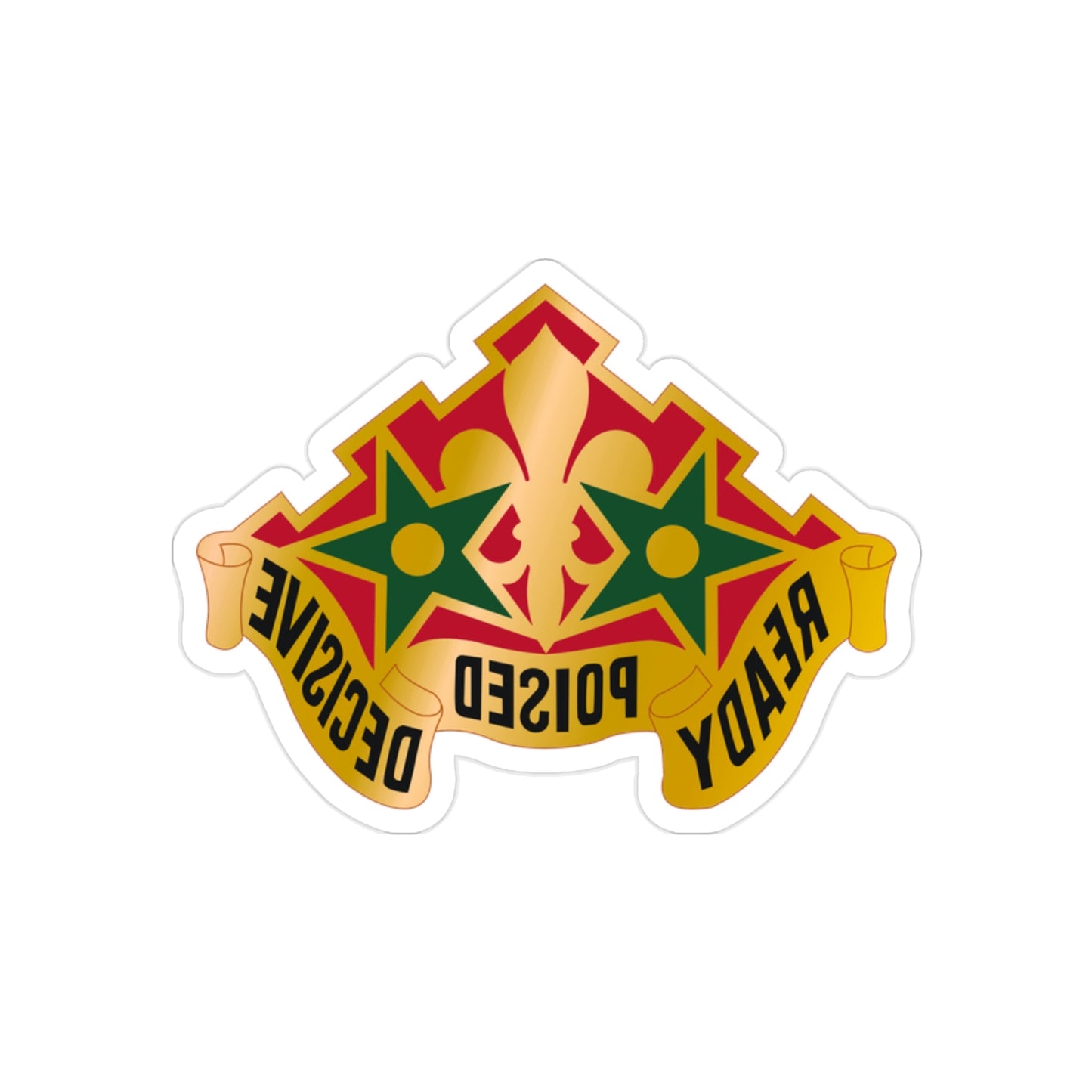 252 Armor Regiment (U.S. Army) REVERSE PRINT Transparent STICKER-2" × 2"-The Sticker Space