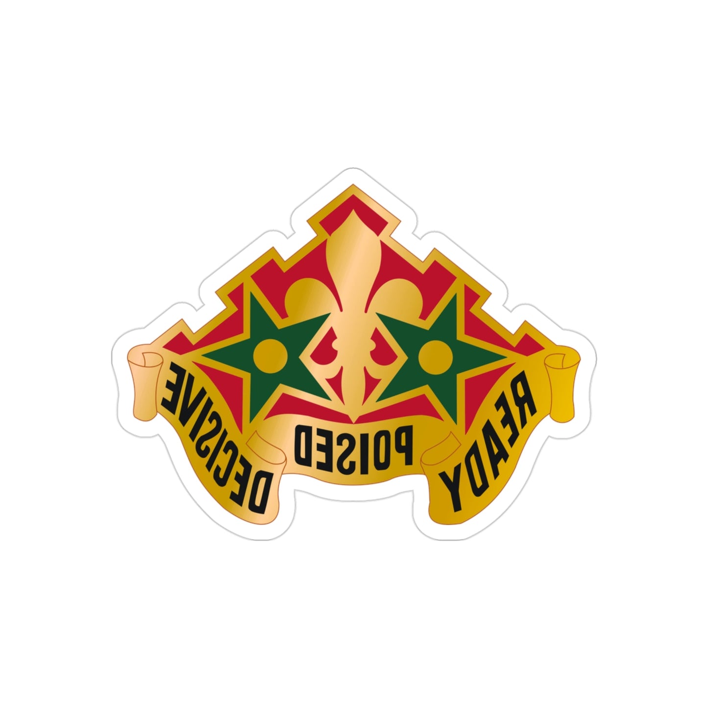 252 Armor Regiment (U.S. Army) REVERSE PRINT Transparent STICKER-3" × 3"-The Sticker Space