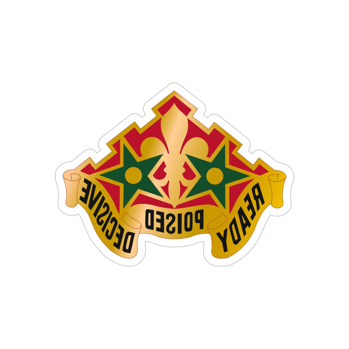 252 Armor Regiment (U.S. Army) REVERSE PRINT Transparent STICKER-4" × 4"-The Sticker Space