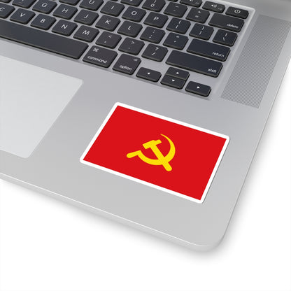 Flag of the Communist Party of Kampuchea (Cambodia) STICKER Vinyl Kiss-Cut Decal