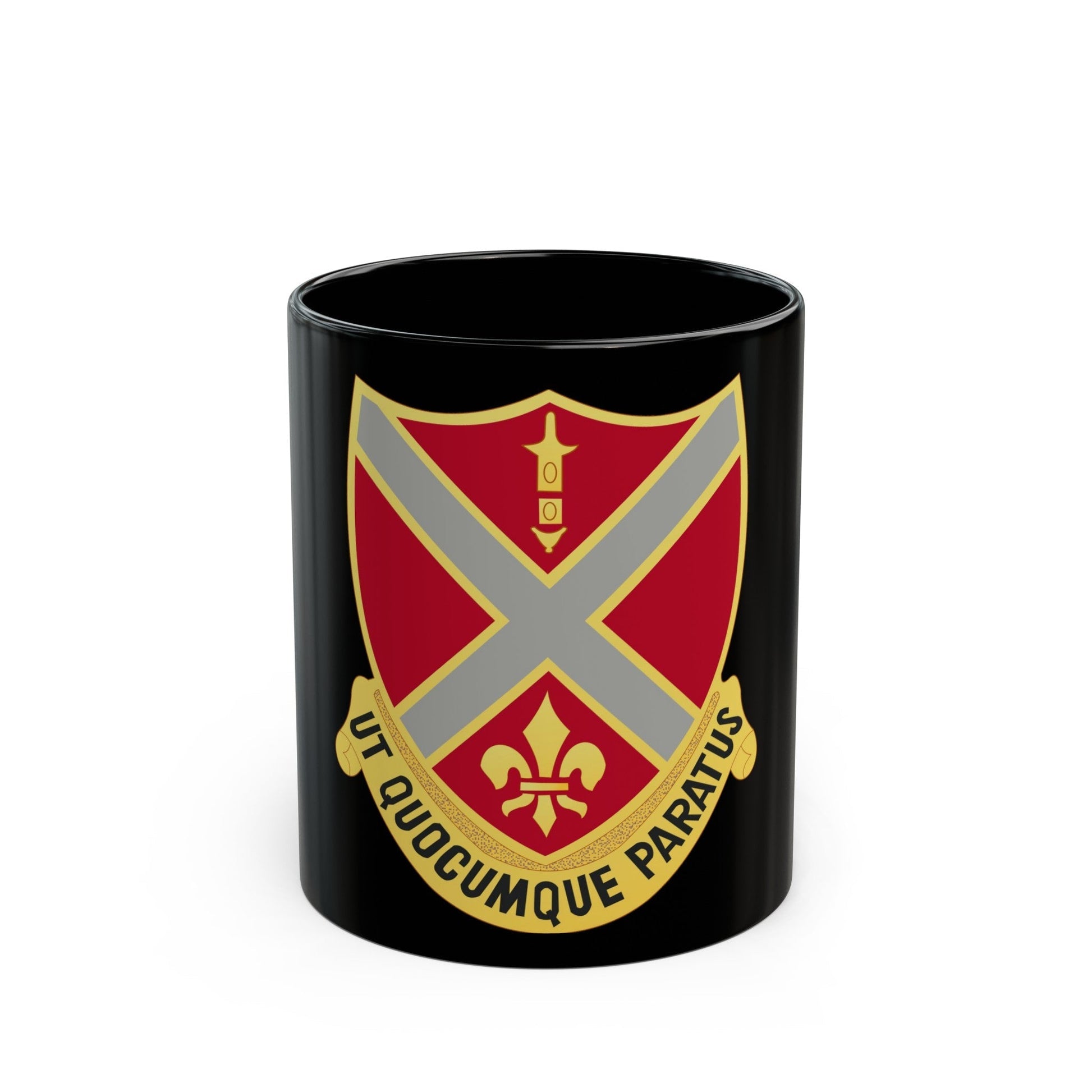 252nd Artillery Regiment (U.S. Army) Black Coffee Mug-11oz-The Sticker Space