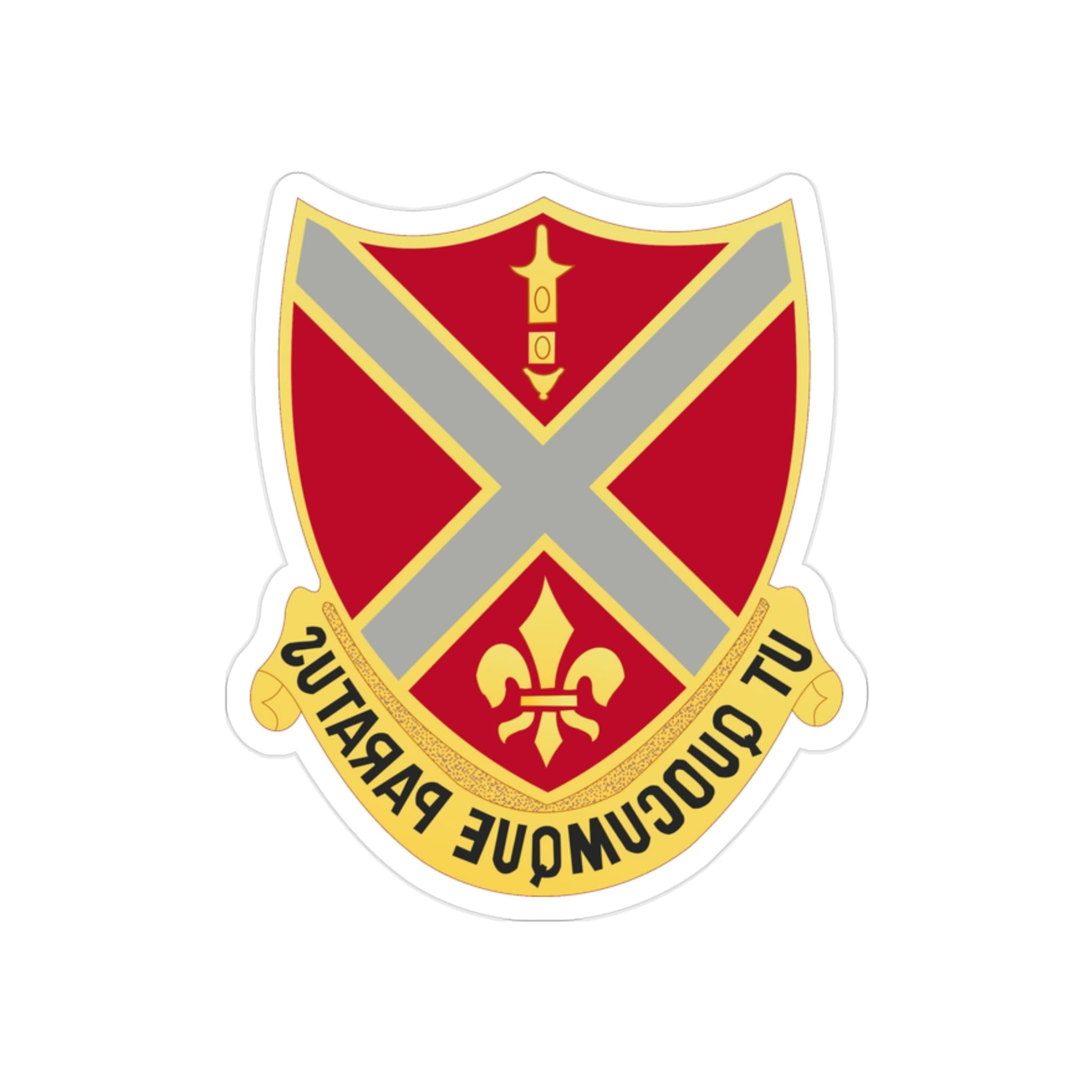 252nd Artillery Regiment (U.S. Army) REVERSE PRINT Transparent STICKER-2" × 2"-The Sticker Space