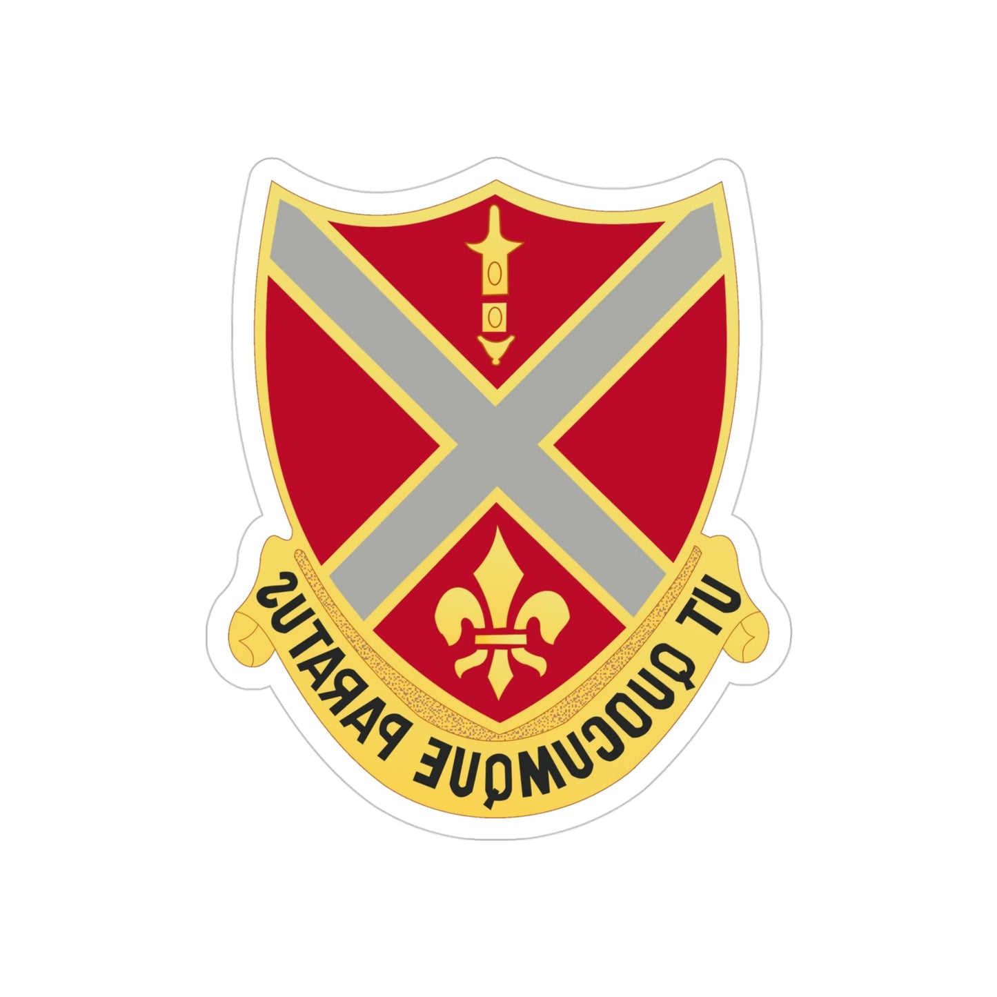 252nd Artillery Regiment (U.S. Army) REVERSE PRINT Transparent STICKER-4" × 4"-The Sticker Space