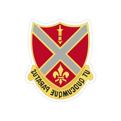 252nd Artillery Regiment (U.S. Army) REVERSE PRINT Transparent Die-Cut STICKER 5 Inch Die-Cut Transparent - The Sticker Space