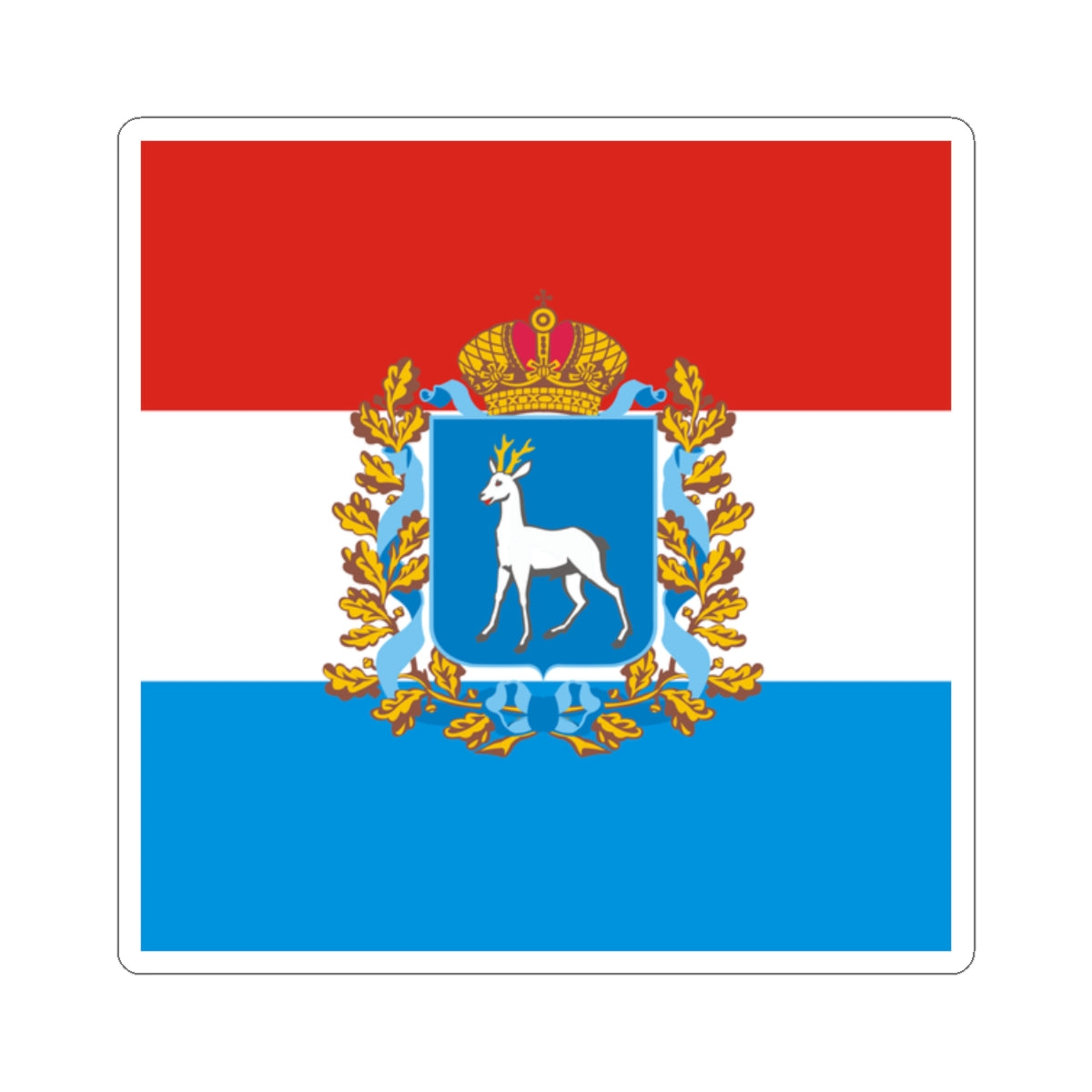 Standard of the Governor of Samara Oblast (Russia) STICKER Vinyl Kiss-Cut Decal