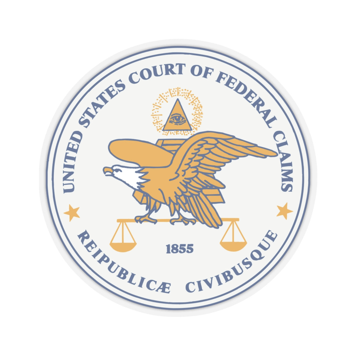 Seal of the United States Court of Federal Claims - STICKER Vinyl Kiss-Cut Decal