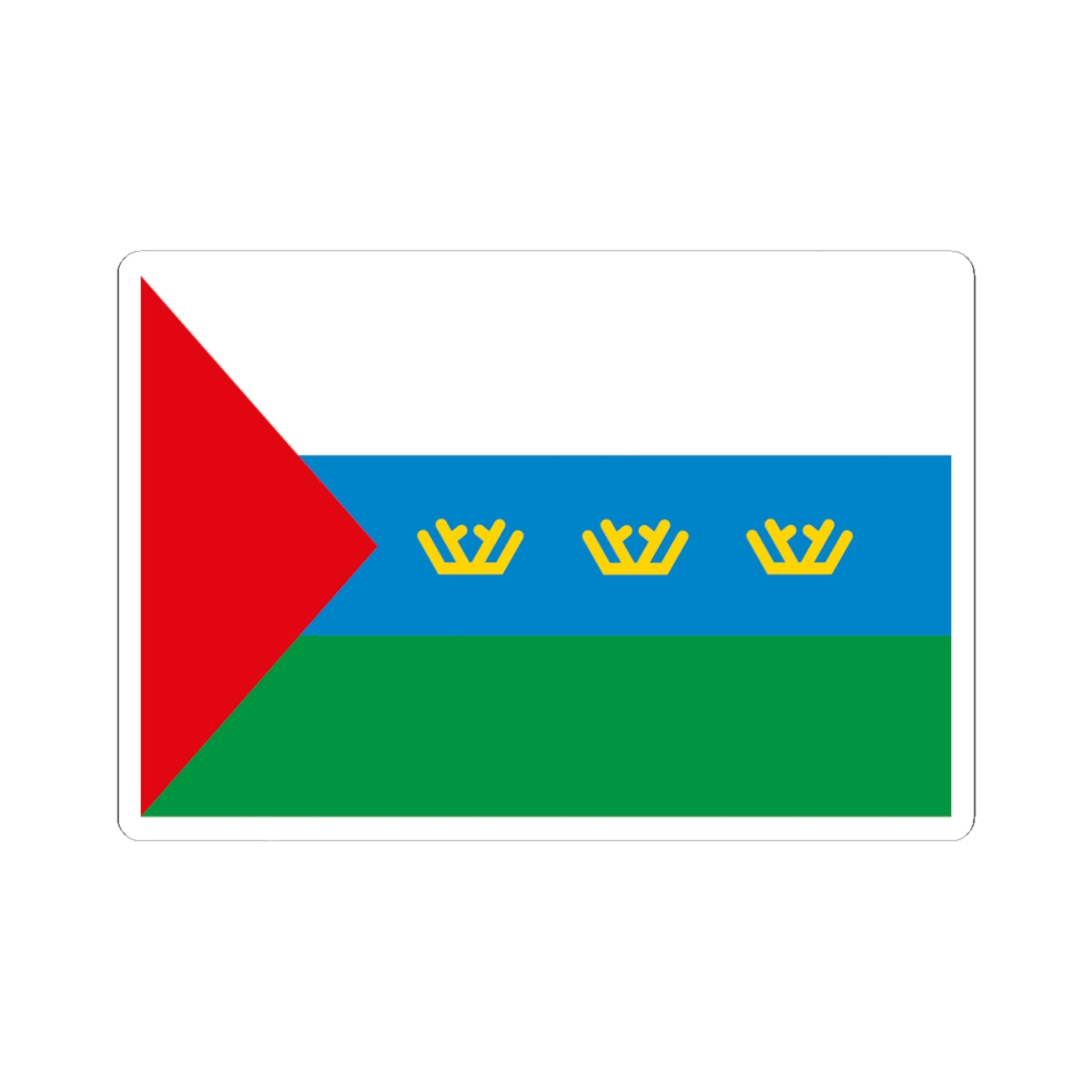 Flag of Tyumen Oblast large (Russia) STICKER Vinyl Kiss-Cut Decal