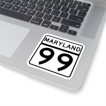 MD Route 99 (Maryland) (Road Sign) STICKER Vinyl Kiss-Cut Decal