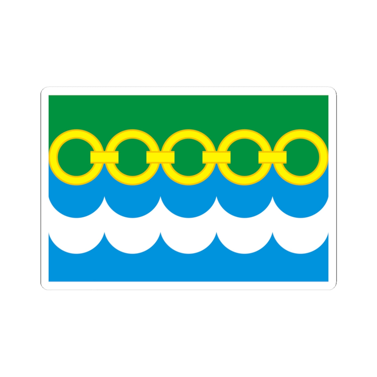 Flag of Klishinskoe Moscow oblast (Russia) STICKER Vinyl Kiss-Cut Decal
