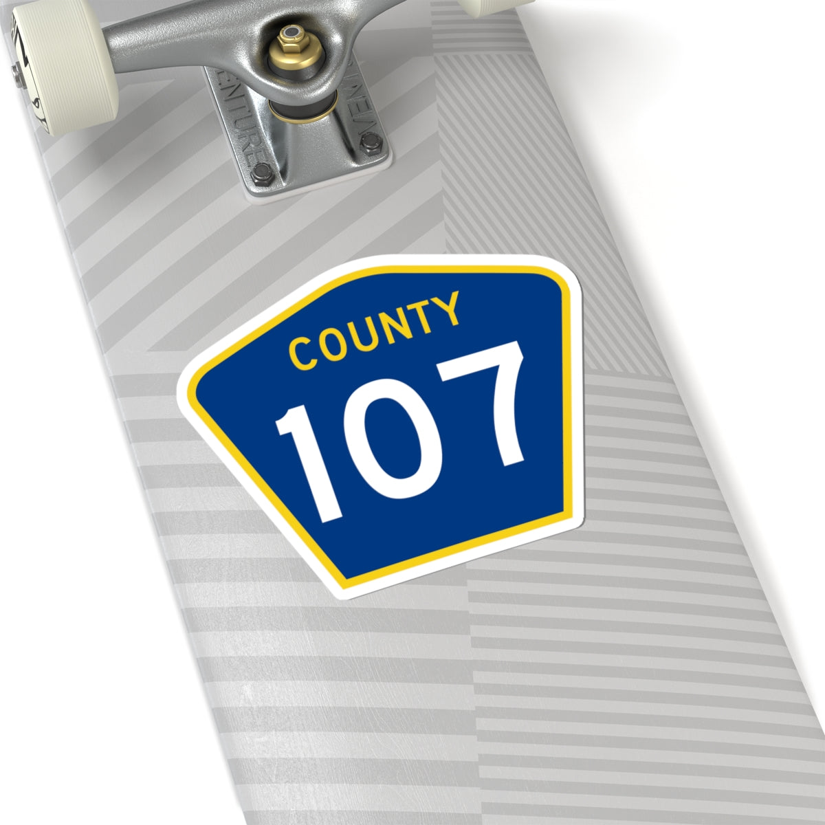 County 107 MN (Minnesota) (Road Sign) STICKER Vinyl Kiss-Cut Decal