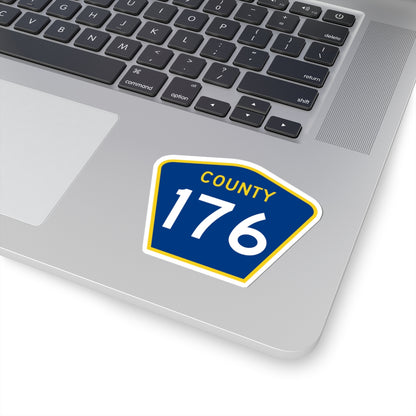 County 176 MN (Minnesota) (Road Sign) STICKER Vinyl Kiss-Cut Decal