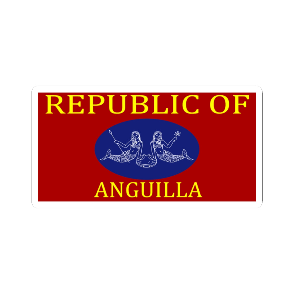 Flag of Anguilla 1967 (United Kingdom) STICKER Vinyl Kiss-Cut Decal