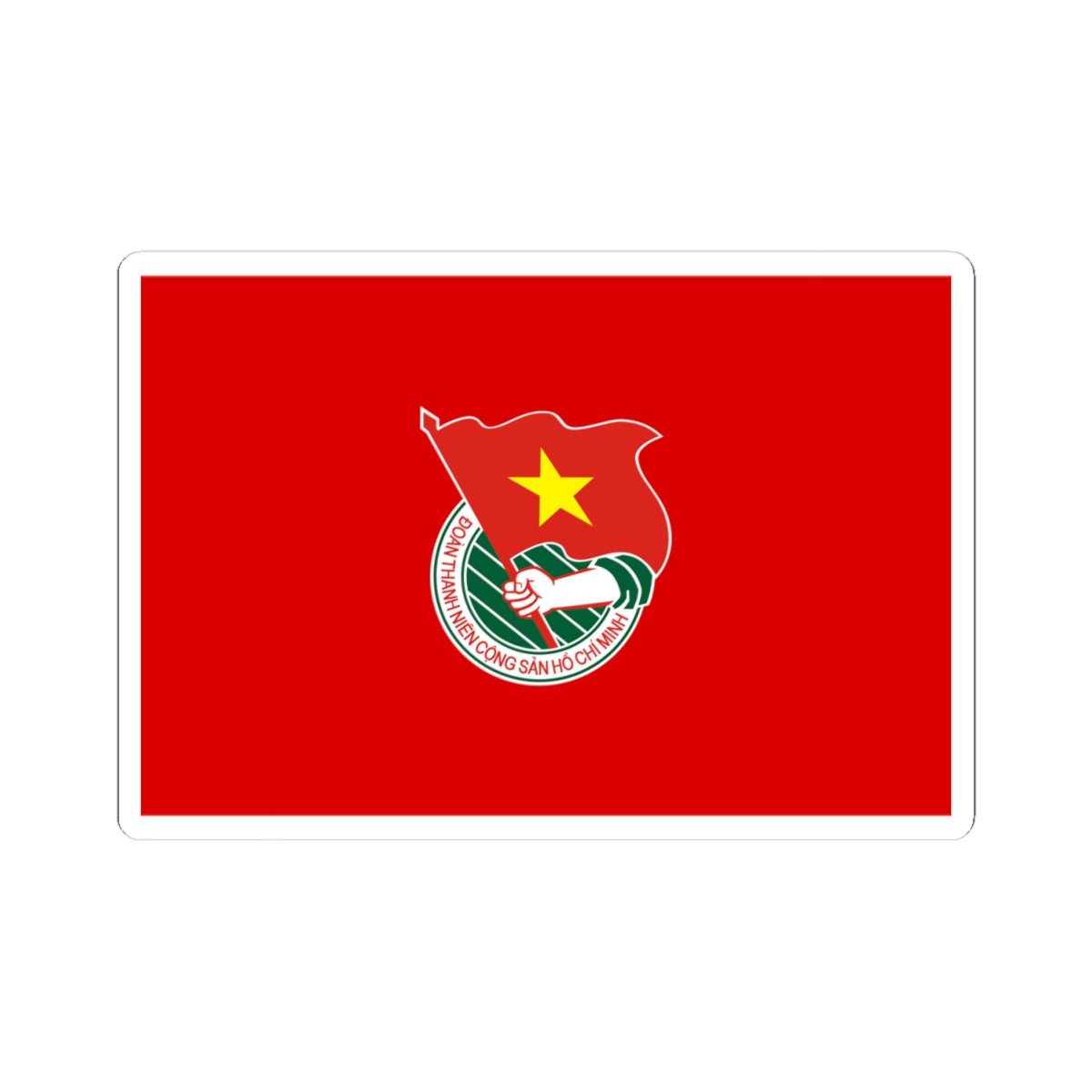 Flag of HCM Communist Youth Union (Vietnam) STICKER Vinyl Kiss-Cut Decal