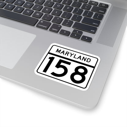 MD Route 158 (Maryland) (Road Sign) STICKER Vinyl Kiss-Cut Decal