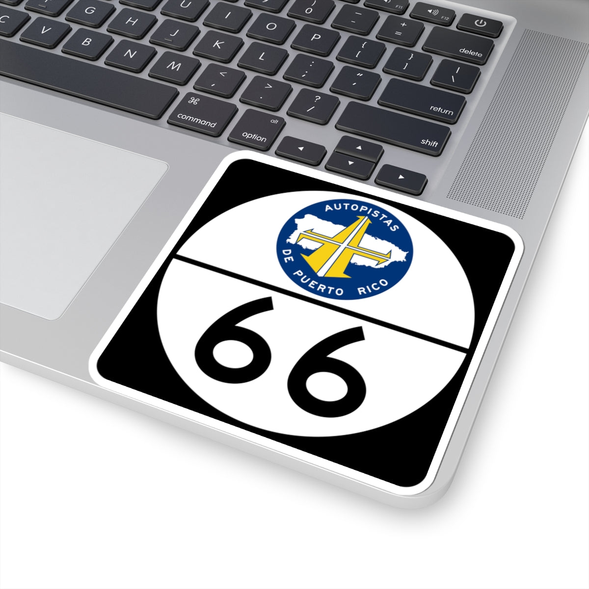 PR old toll road 66 (Puerto Rico) (Road Sign) STICKER Vinyl Kiss-Cut Decal