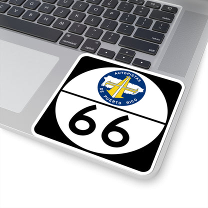 PR old toll road 66 (Puerto Rico) (Road Sign) STICKER Vinyl Kiss-Cut Decal