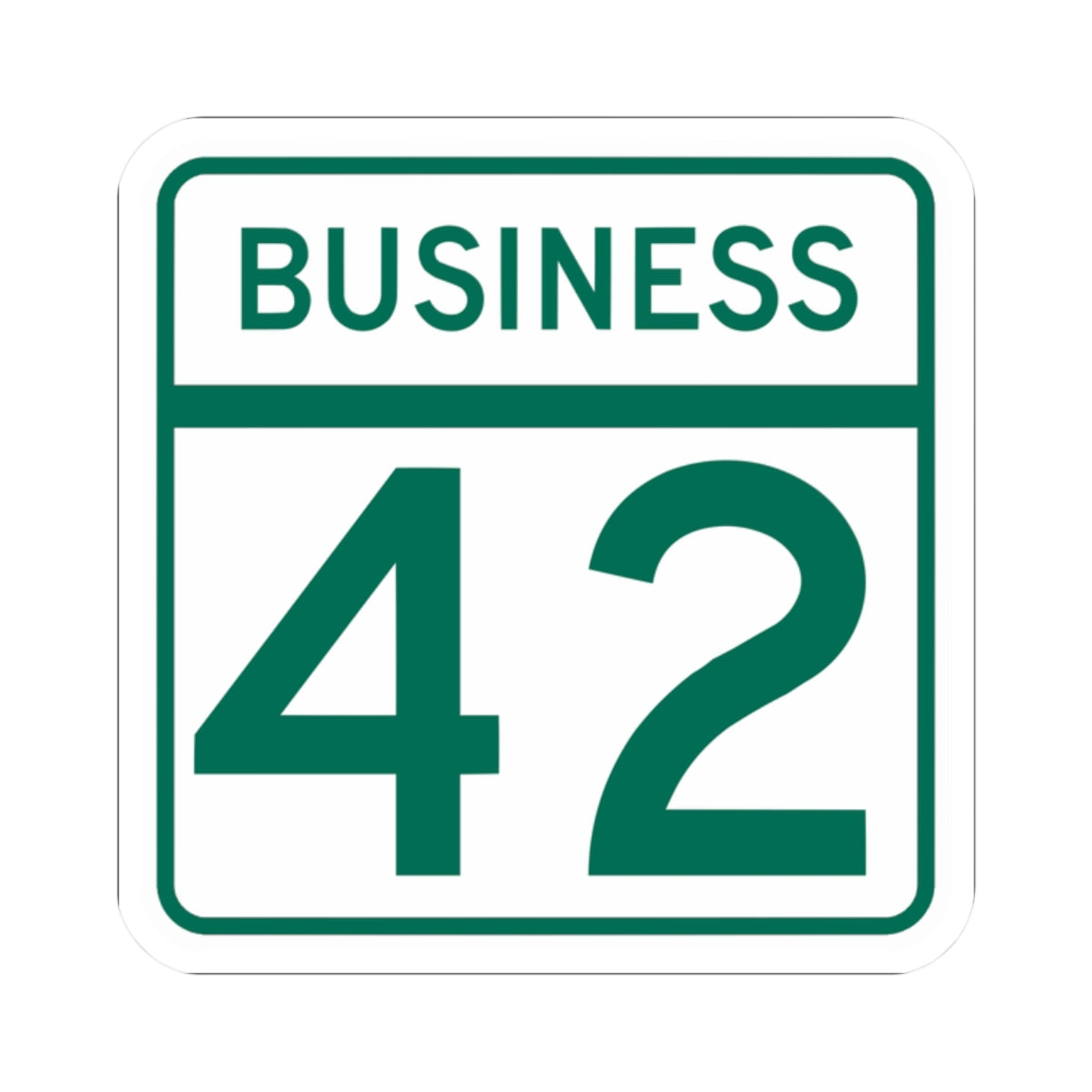 MD Route 42 Business (Maryland) (Road Sign) STICKER Vinyl Kiss-Cut Decal