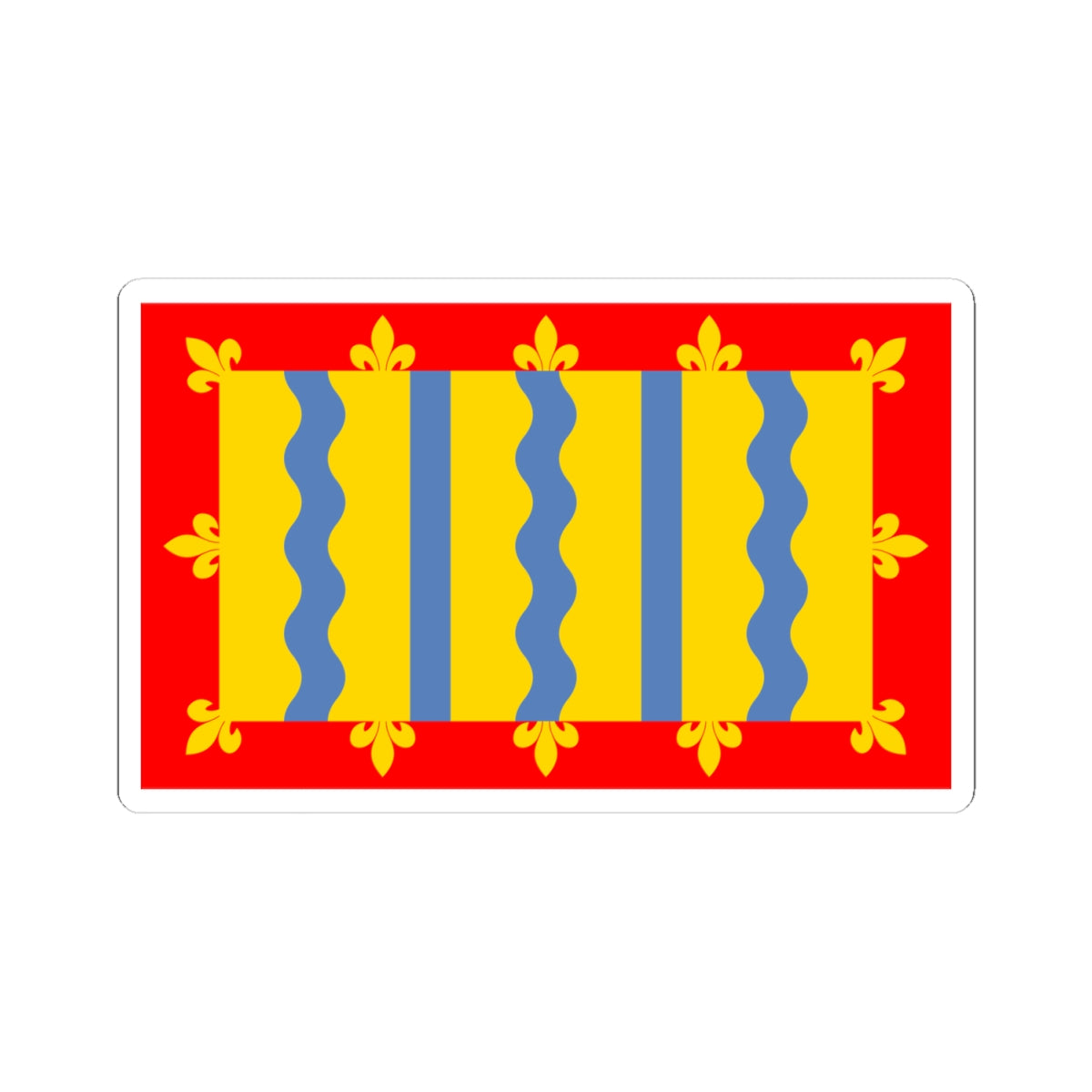 Flag of Cambridgeshire (England) STICKER Vinyl Kiss-Cut Decal