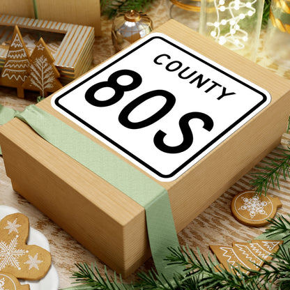 County 80S square (Minnesota) (Road Sign) STICKER Vinyl Kiss-Cut Decal
