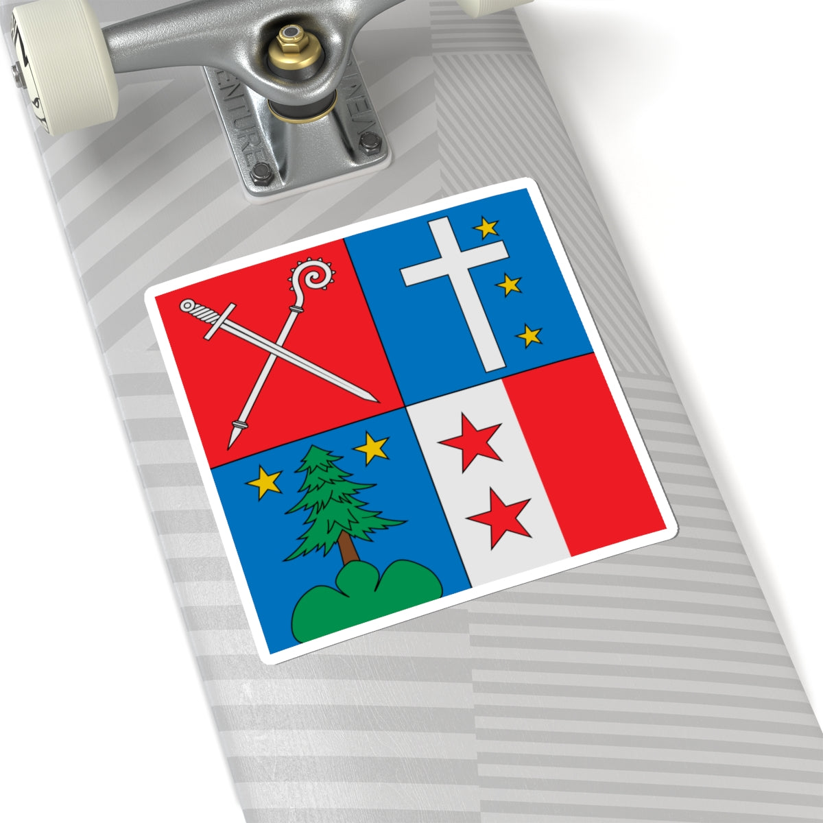 Flag of Henri Schwery (Switzerland) STICKER Vinyl Kiss-Cut Decal