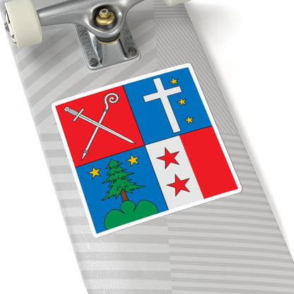 Flag of Henri Schwery (Switzerland) STICKER Vinyl Kiss-Cut Decal