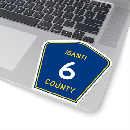 Isanti County 6 MN (Minnesota) (Road Sign) STICKER Vinyl Kiss-Cut Decal