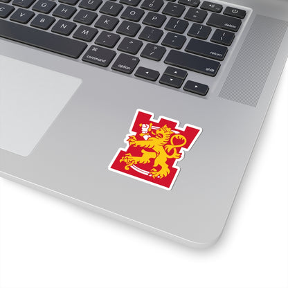Suomen Puolustusvoimien tornileijona (Finland) (Coat of Arms) STICKER Vinyl Kiss-Cut Decal